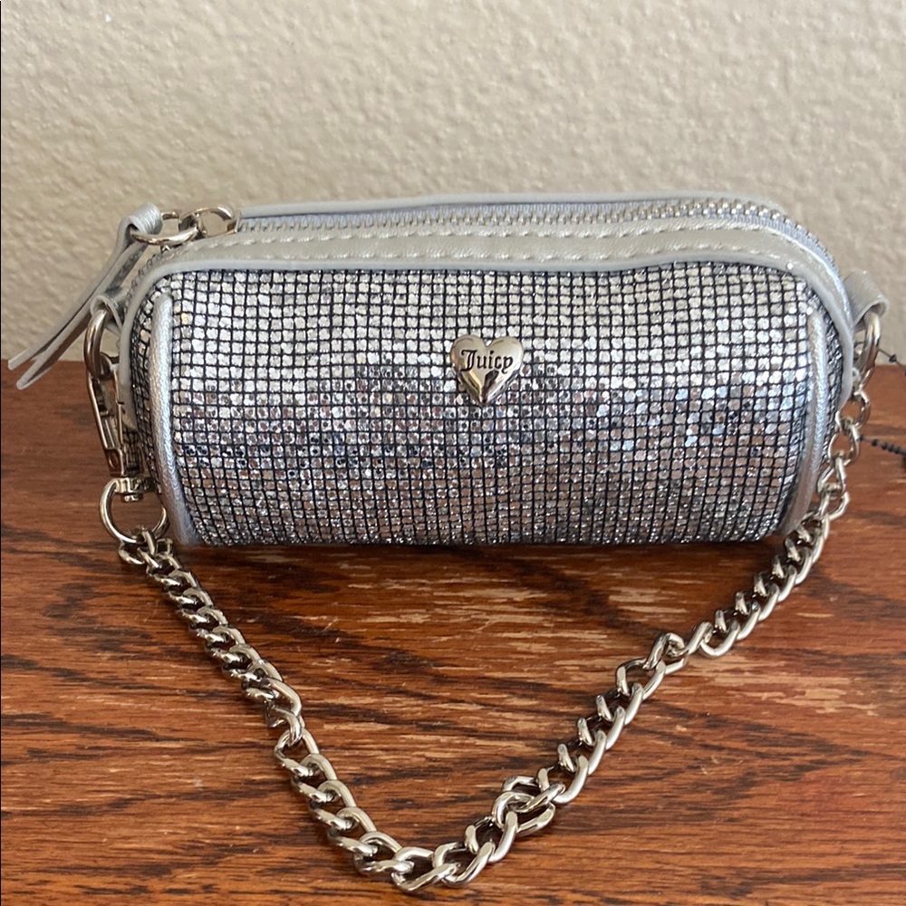 NWOTs Juicy Couture Silver Sparkle Clutch